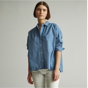 Everlane BLUEFIN color Boxy Oxford Shirt